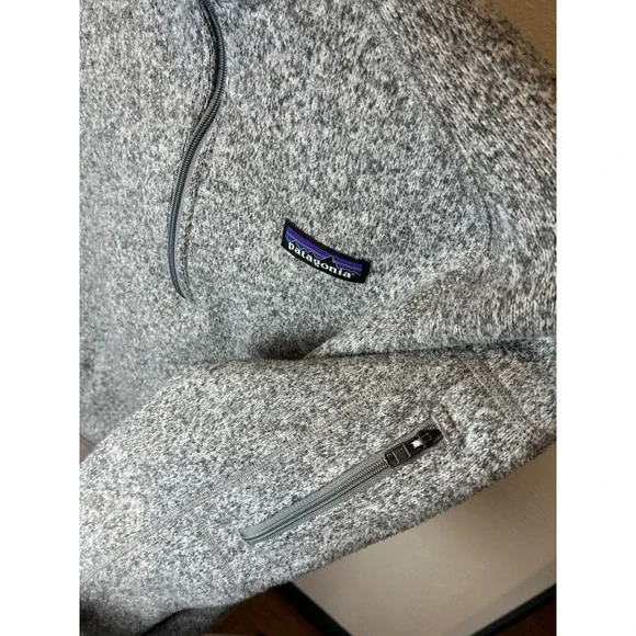 Patagonia Better Sweater Grey Fleece 1/4 quarter Zip Pullover Women's Size M - Picture 9 of 14
